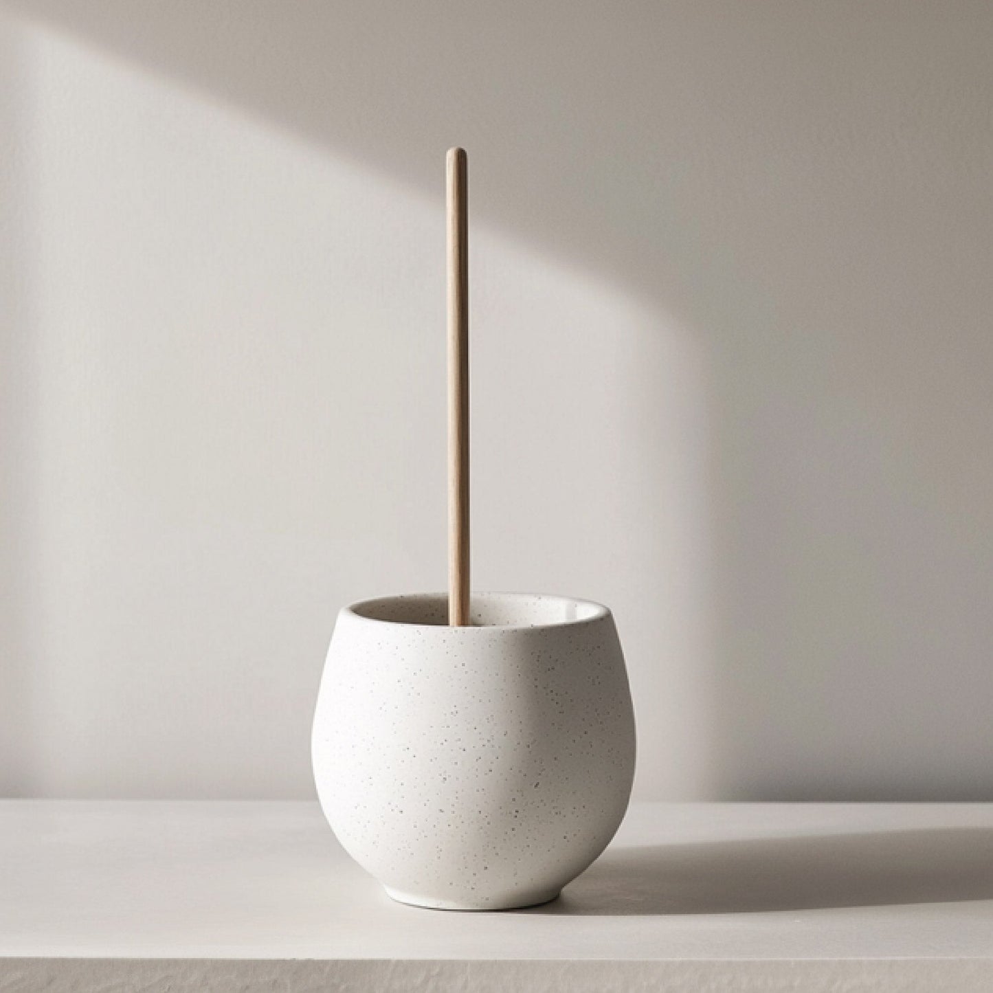 Floral Ceramic Toilet Bowl Plunger Vessel
