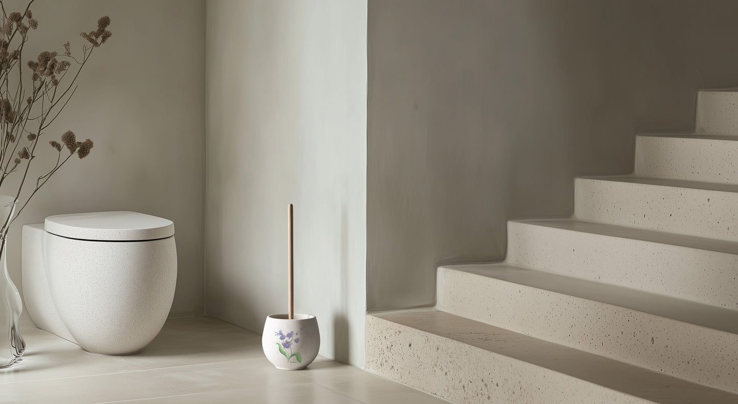 Orchid Ceramic Toilet Bowl Plunger Vessel