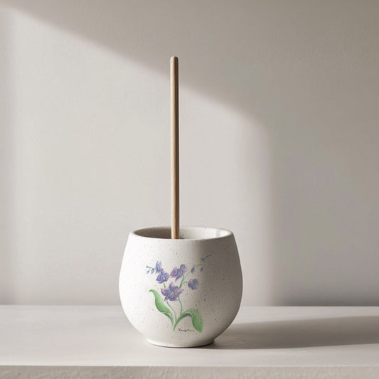 Orchid Ceramic Toilet Bowl Plunger Vessel