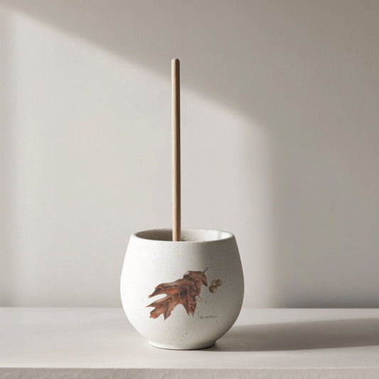 Leaf Ceramic Toilet Bowl Plunger Vessel