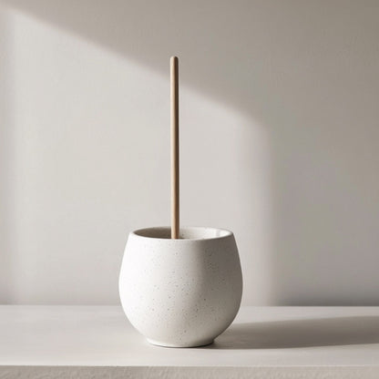 Floral Ceramic Toilet Bowl Plunger Vessel