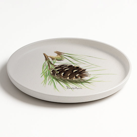 Signature Ceramic Pine Cone Dinner Plate