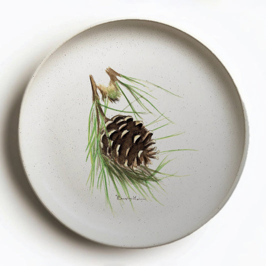 Signature Ceramic Pine Cone Small Plate