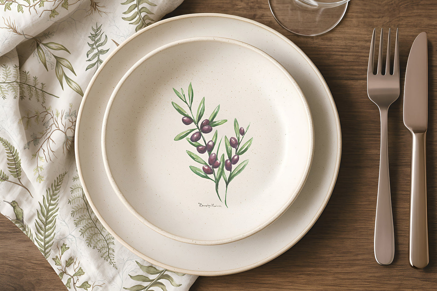 Signature Ceramic Olvie Dinner Plate
