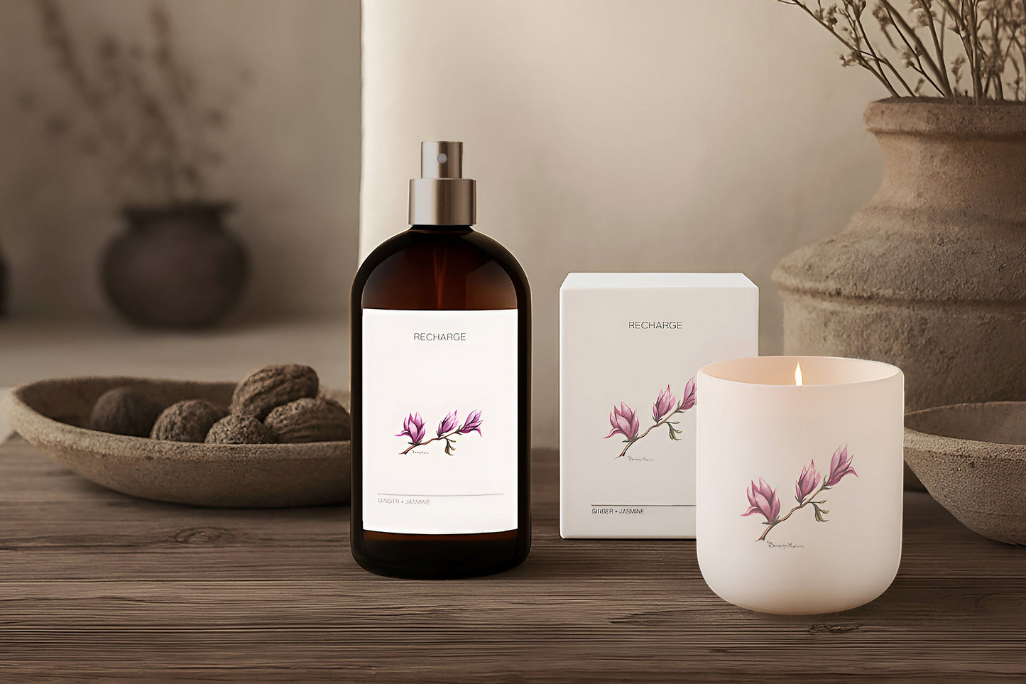 Recharge Floral Candle