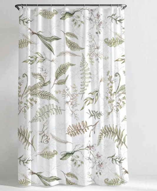 Botanicals Cotton Shower Curtain