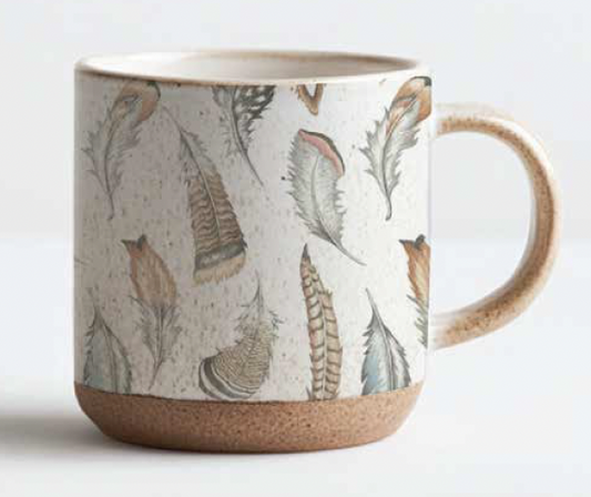 Feather Ceramic Mugs